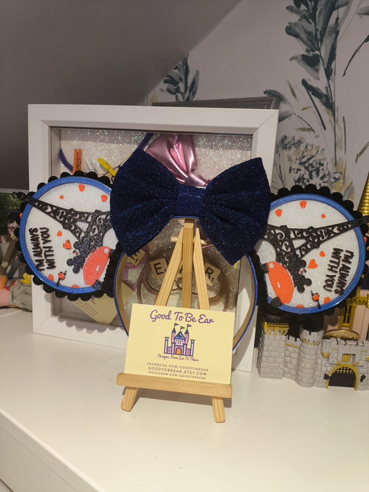 France Eiffel Tower Love Light Disney Minnie and Mickey Inspired Mouse Ears Headband - Disneyland Paris Red Blue Black