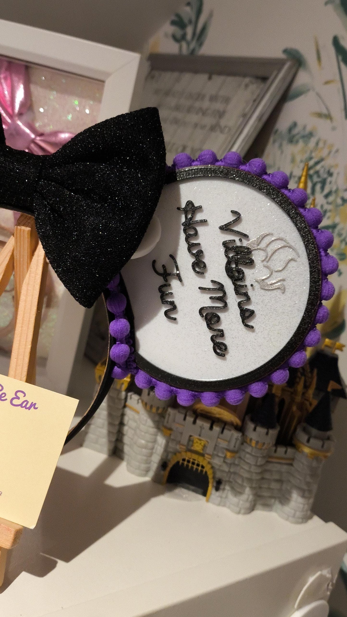 Ursula Villain Witch Ariel Little Mermaid Disney Minnie and Mickey Inspired Light Mouse Ears Headband - World Magic Kingdom Purple Black