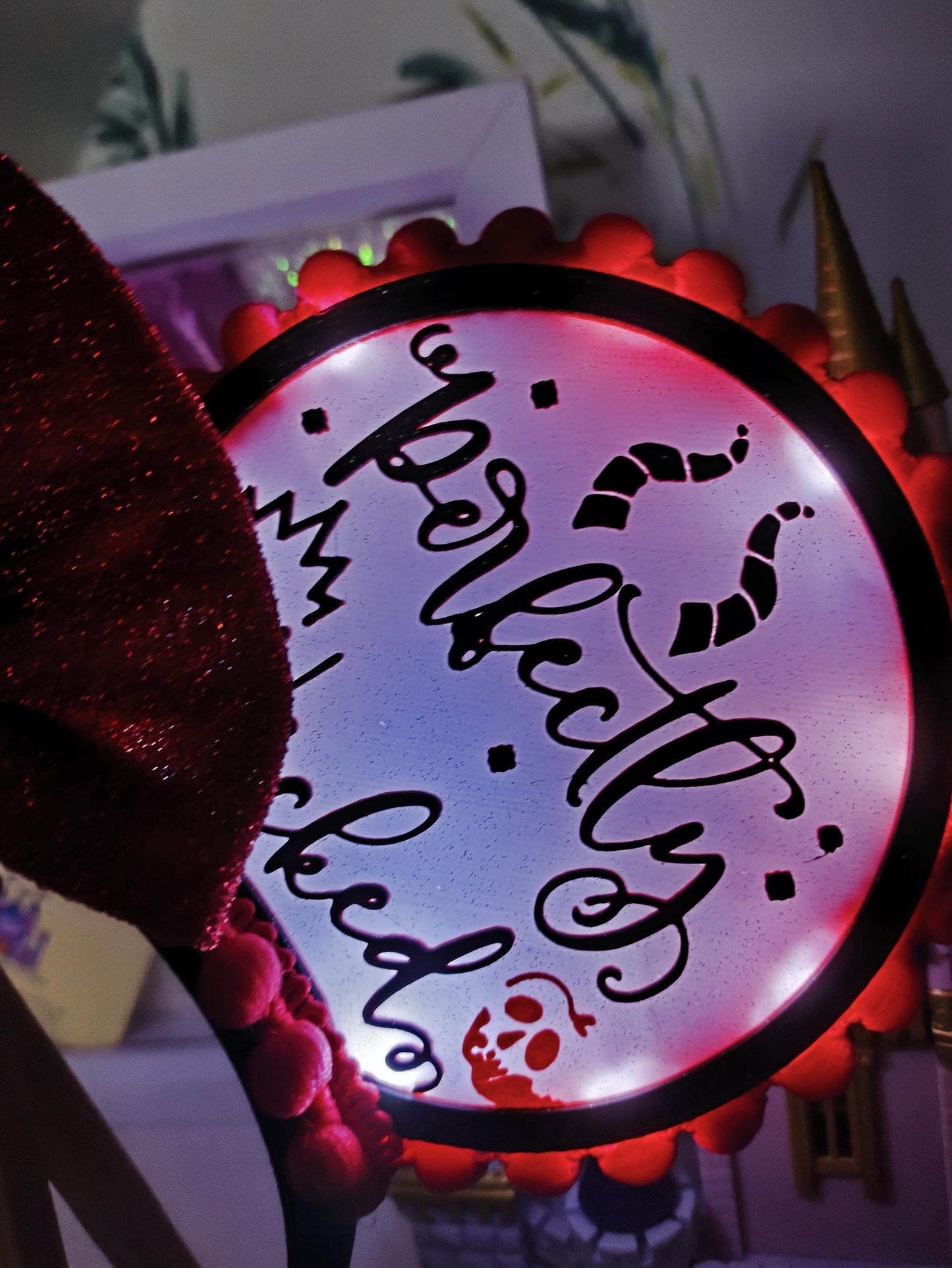 Villains Ursula Maleficent Cruella Disney Minnie and Mickey Inspired Light Mouse Ears Headband - World Magic Kingdom Red Black White