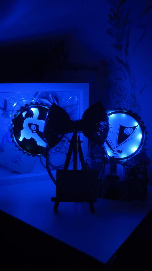 Moana Princess Disney Minnie and Mickey Inspired Light Mouse Ears Headband - Disney World Magic Kingdom Green Emerald White Black