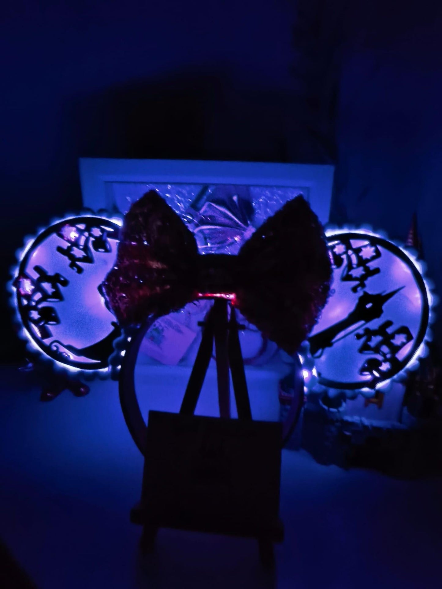 Rapunzel Lanterns Princess Disney Minnie and Mickey Inspired Light Mouse Ears Headband - Disney World Magic Kingdom Purple Gold Black