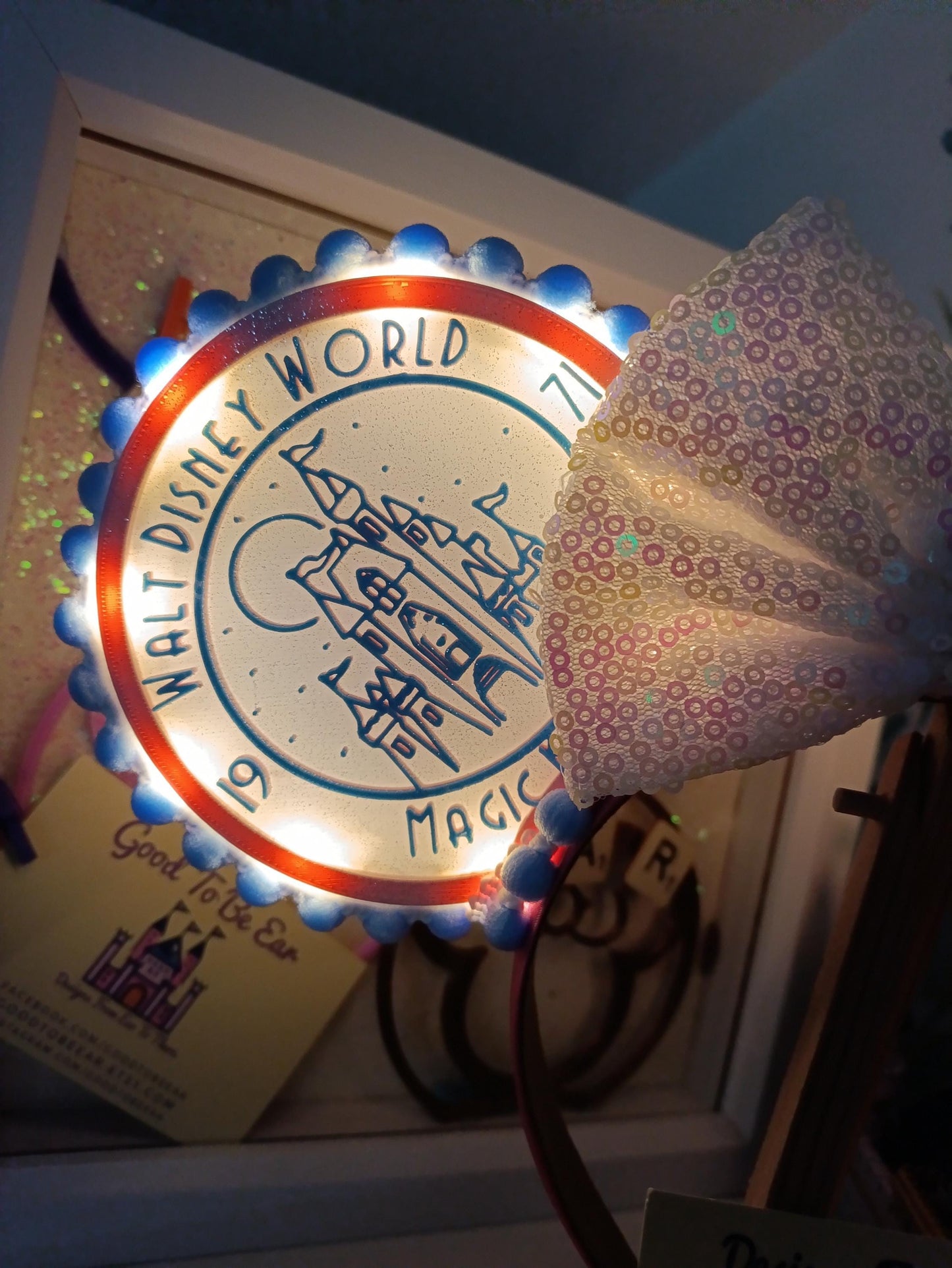 Four Parks Disney Minnie and Mickey Inspired Light Mouse Ears Headband- Disney World Magic Kingdom Hollywood Studios Epcot Animal Kingdom