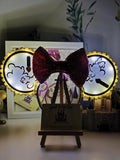 Animators Palette Cruise Disney Minnie and Mickey Inspired Light Mouse Ears Headband- Red Yellow Purple White Pink
