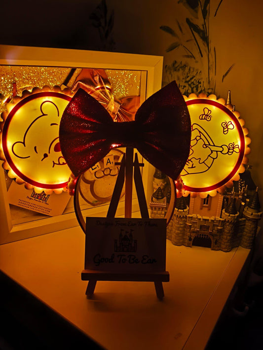 Winnie Pooh Honeypot Light Disney Minnie and Mickey Inspired Mouse Ears Headband - Magic Kingdom Red Yellow