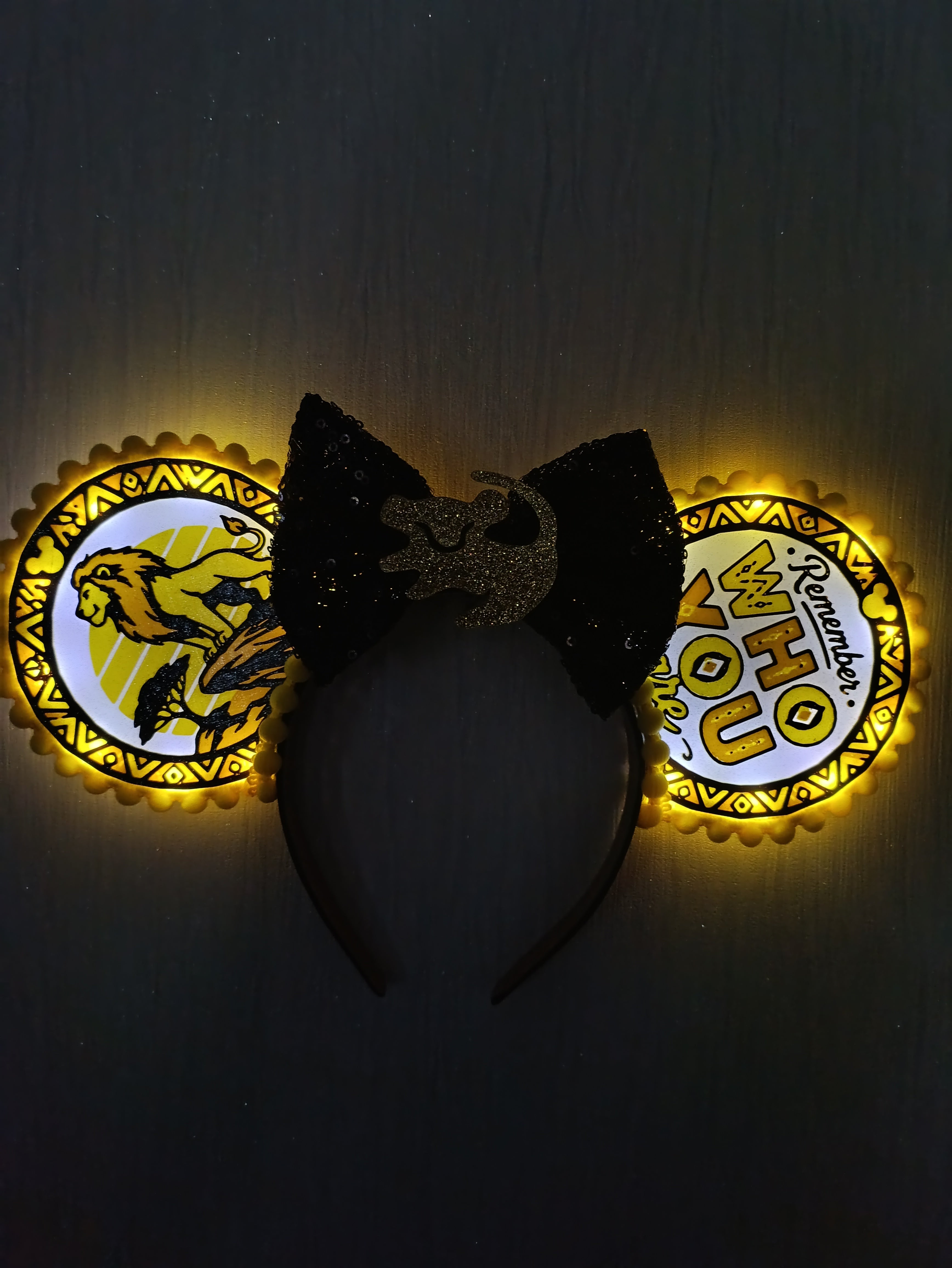 Lion King inspired Disney Minnie and Mickey Inspired Light Mouse Ears Headband- Disney World Animal Kingdom